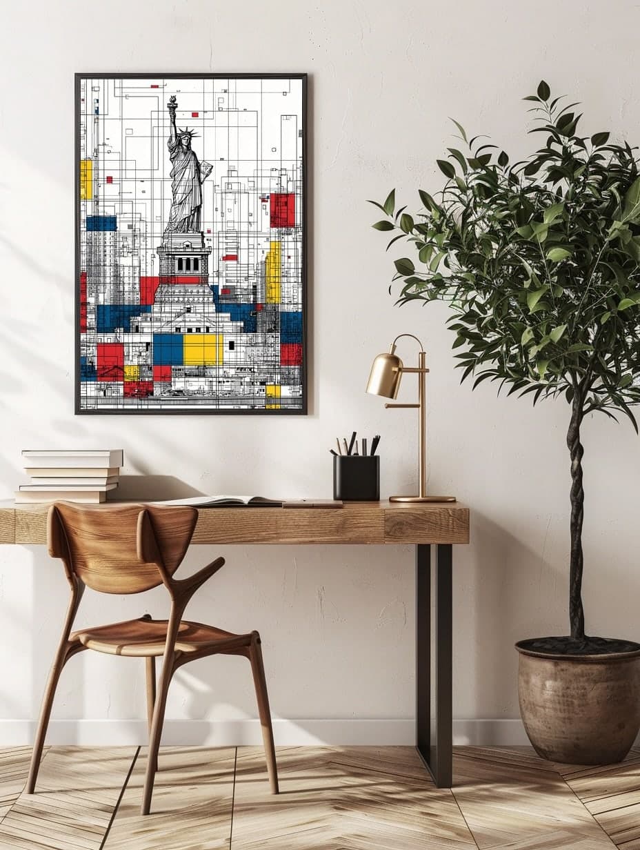 Statue of Liberty in an office