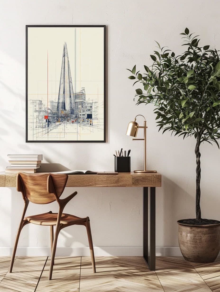 The Shard in an office