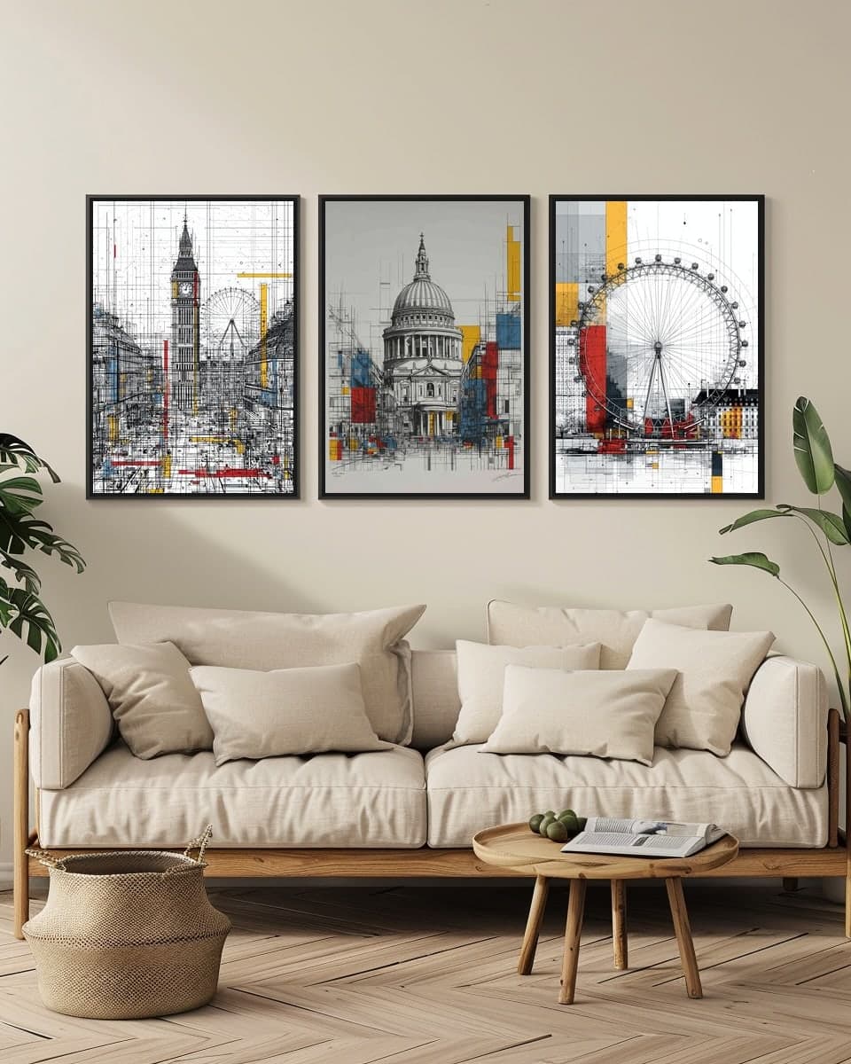 St Paul's II in a living-room triptych