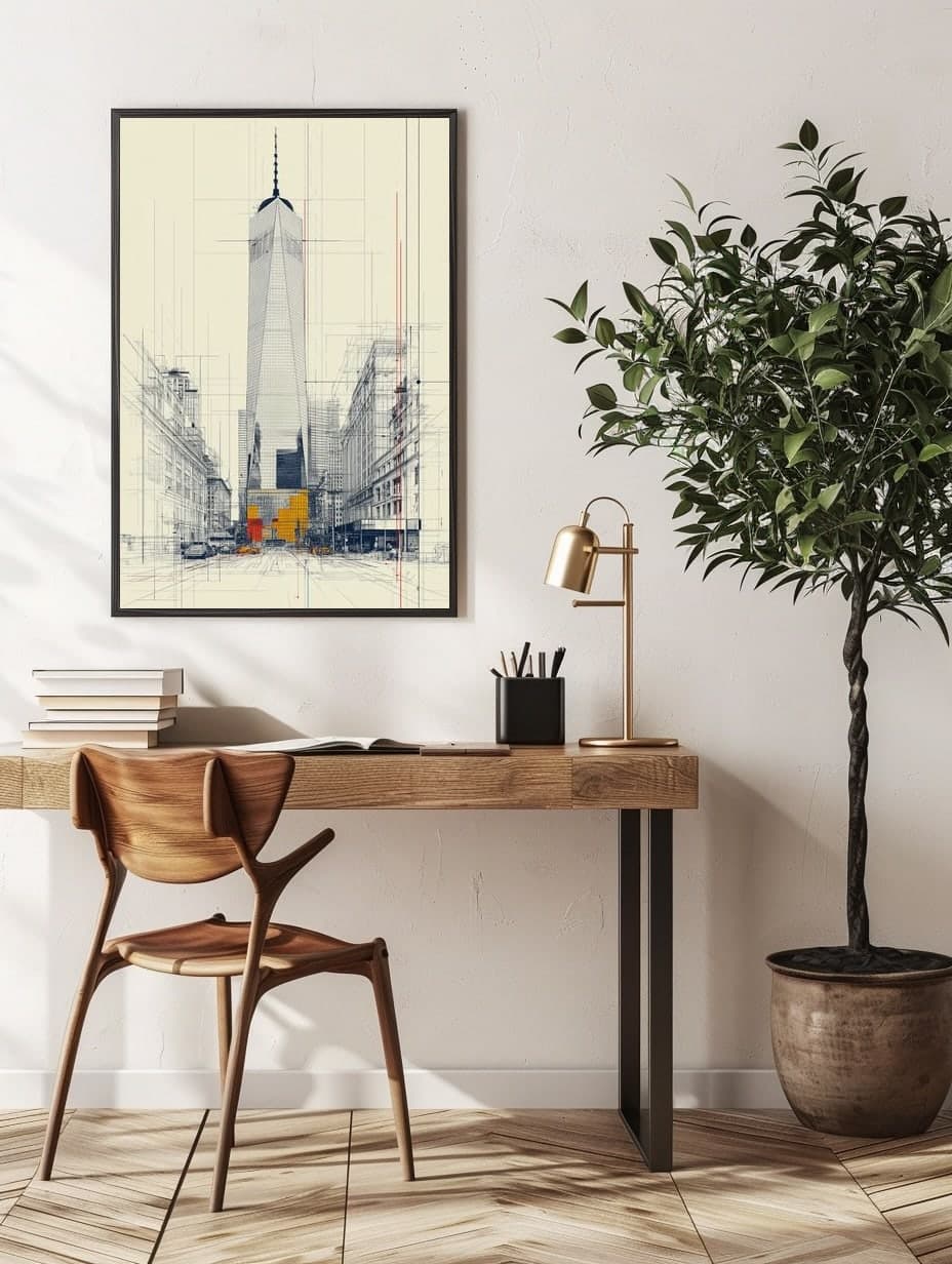 One World in an office