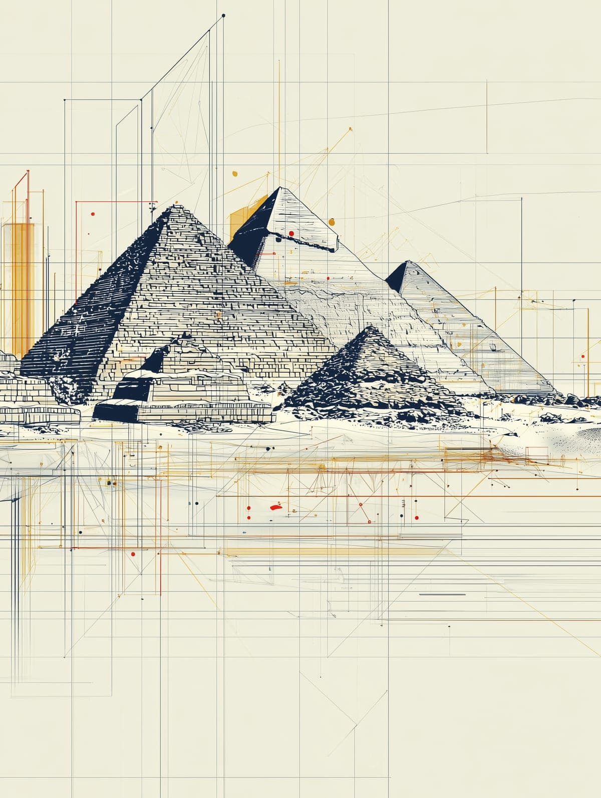 Midjourney Giza Pyramids