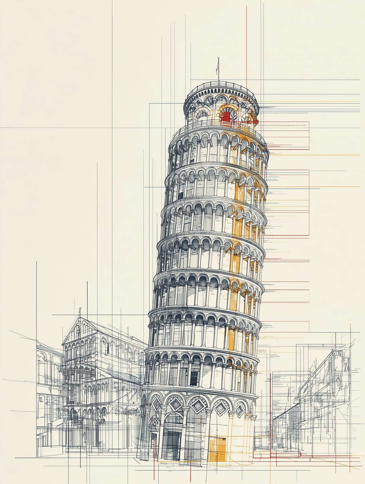 Midjourney Pisa Tower